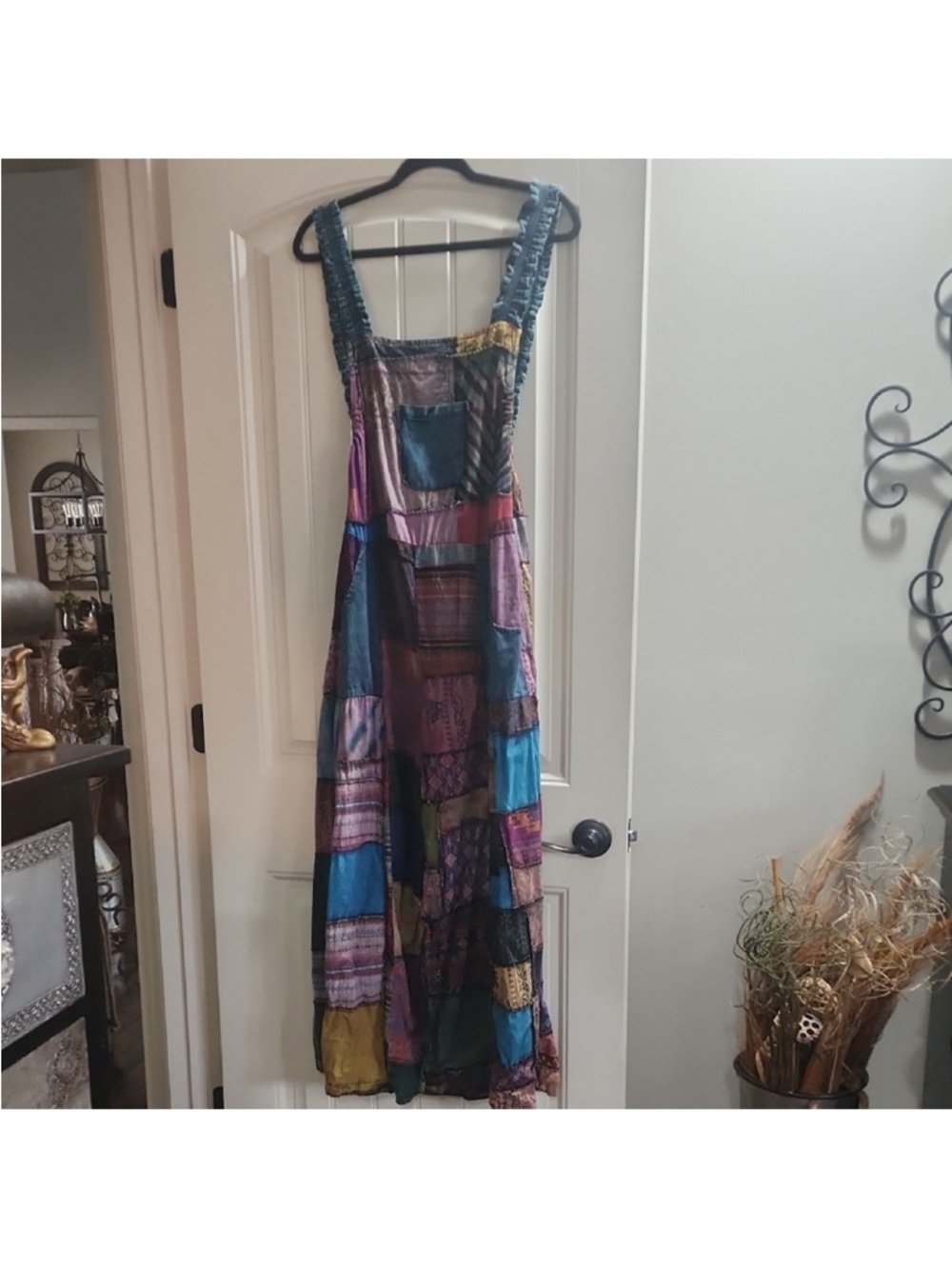 NWOT Kathmandu Boho Patchwork Wide Leg Jumpsuit - Multicolor OS - Picture 2 of 7